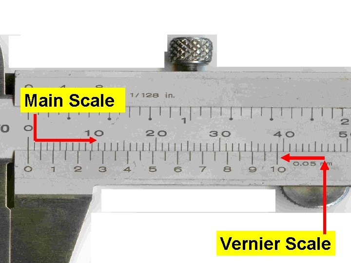 Main Scale Vernier Scale 