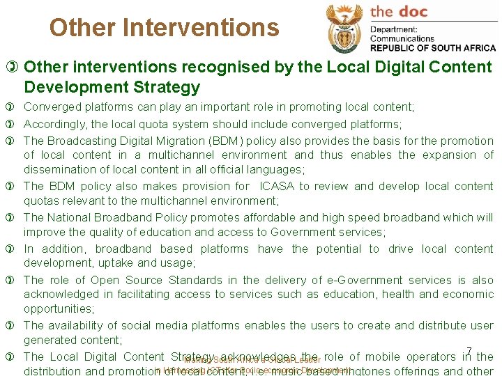 Other Interventions ) Other interventions recognised by the Local Digital Content Development Strategy ) Other Interventions ) Other interventions recognised by the Local Digital Content Development Strategy )