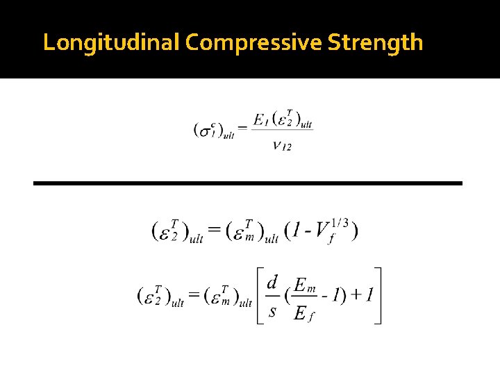 Longitudinal Compressive Strength 