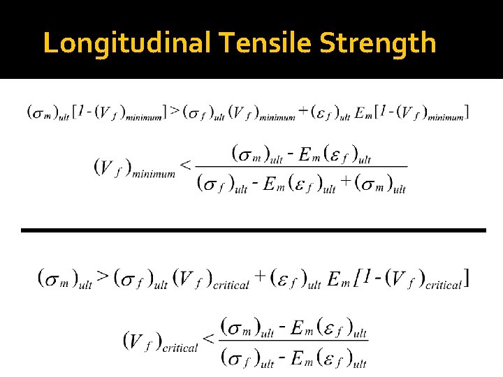 Longitudinal Tensile Strength 