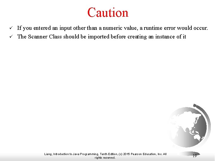 Caution ü ü If you entered an input other than a numeric value, a Caution ü ü If you entered an input other than a numeric value, a