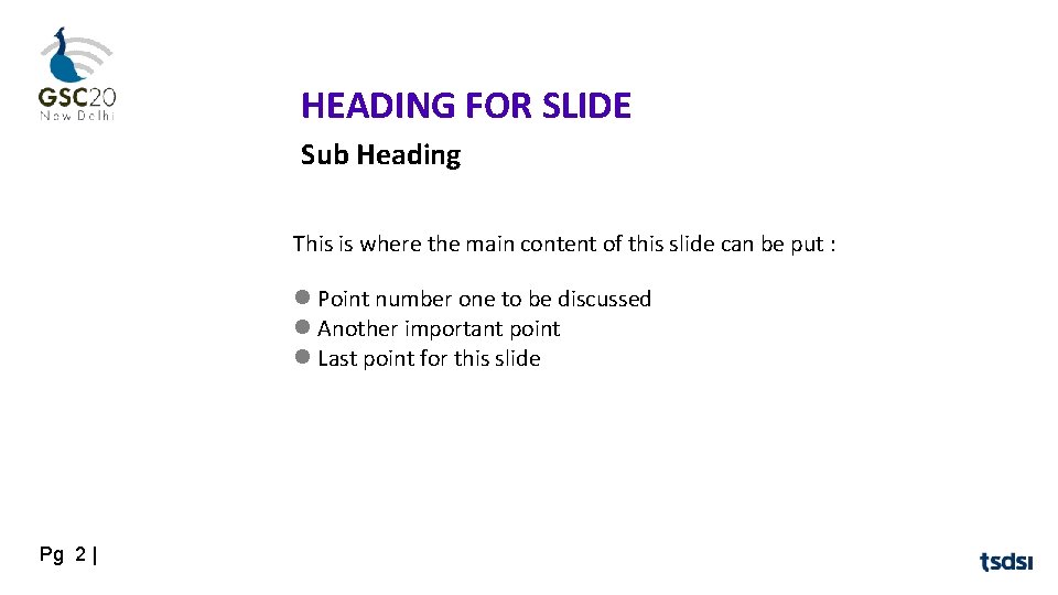 HEADING FOR SLIDE Sub Heading This is where the main content of this slide