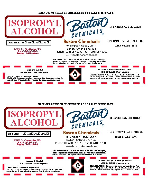 KEEP OUT OF REACH OF CHILDREN. DO NOT TAKE INTERNALLY. ISOPROPYL ALCOHOL NET SIZE: