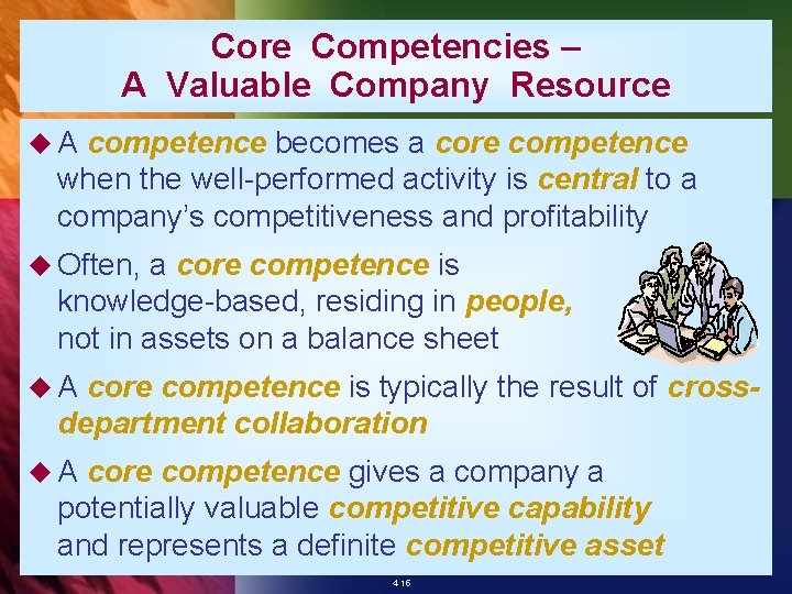 Core Competencies – A Valuable Company Resource u. A competence becomes a core competence