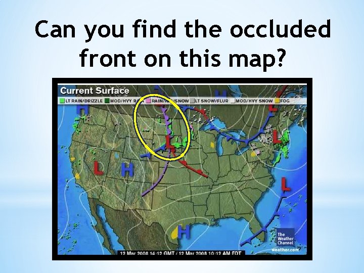 Can you find the occluded front on this map? 