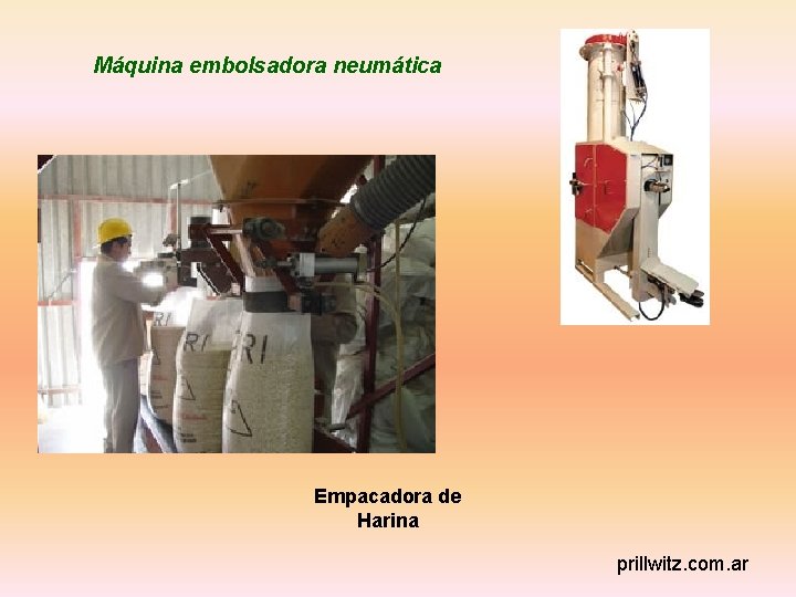 Máquina embolsadora neumática Empacadora de Harina prillwitz. com. ar 