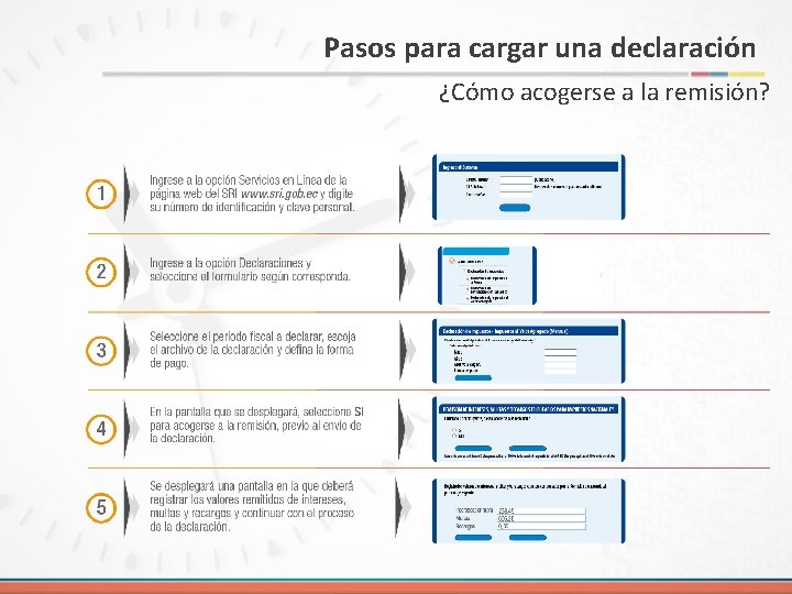 Pasos para cargar una declaración ¿Cómo acogerse a la remisión? 