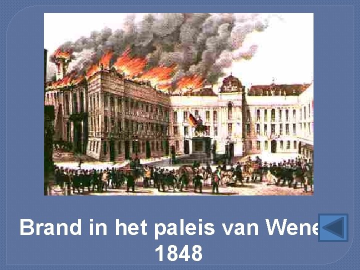 Brand in het paleis van Wenen 1848 