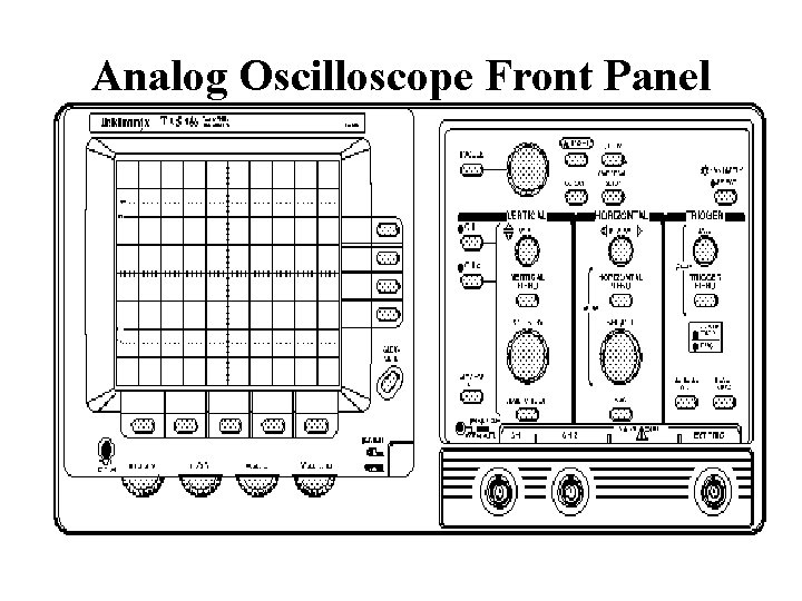 Analog Oscilloscope Front Panel 