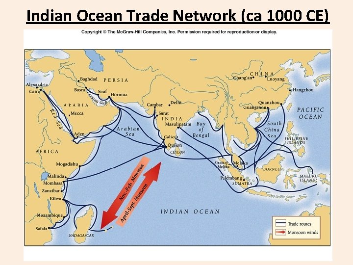 Indian Ocean Trade Network (ca 1000 CE) 