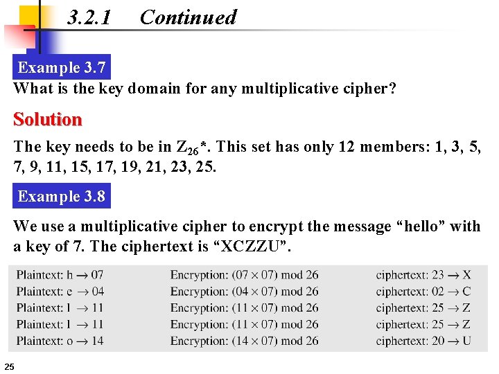 3. 2. 1 Continued Example 3. 7 What is the key domain for any