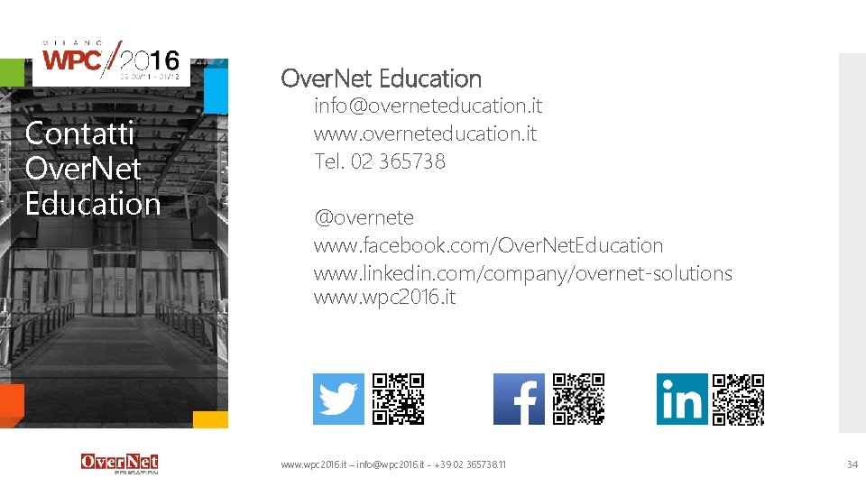 Over. Net Education Contatti Over. Net Education info@overneteducation. it www. overneteducation. it Tel. 02 Over. Net Education Contatti Over. Net Education info@overneteducation. it www. overneteducation. it Tel. 02