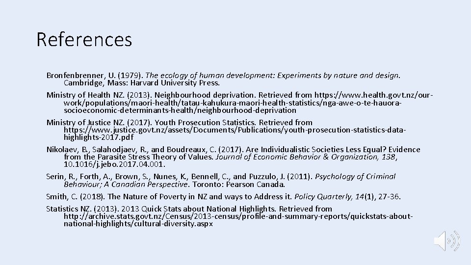 References Bronfenbrenner, U. (1979). The ecology of human development: Experiments by nature and design. References Bronfenbrenner, U. (1979). The ecology of human development: Experiments by nature and design.