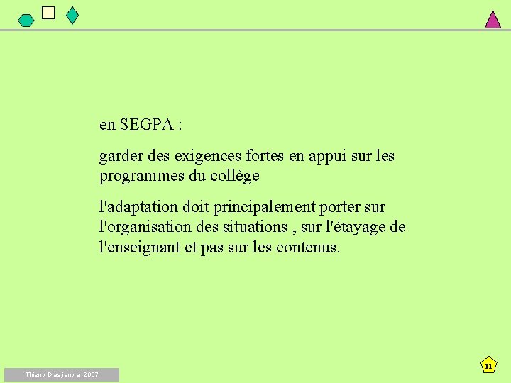 en SEGPA : garder des exigences fortes en appui sur les programmes du collège