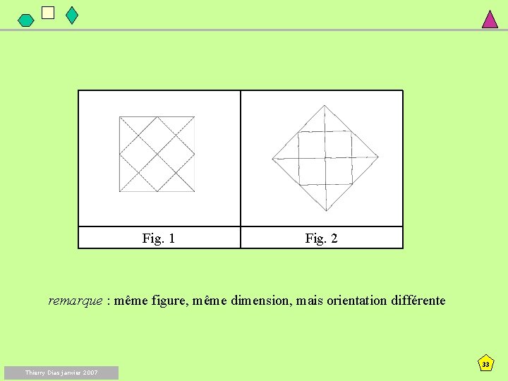 Fig. 1 Fig. 2 remarque : même figure, même dimension, mais orientation différente 33