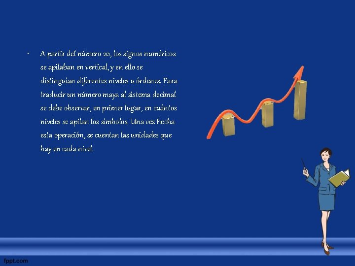  • A partir del número 20, los signos numéricos se apilaban en vertical,