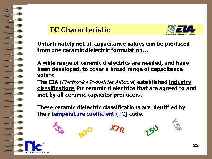 TC Characteristic Unfortunately not all capacitance values can be produced from one ceramic dielectric