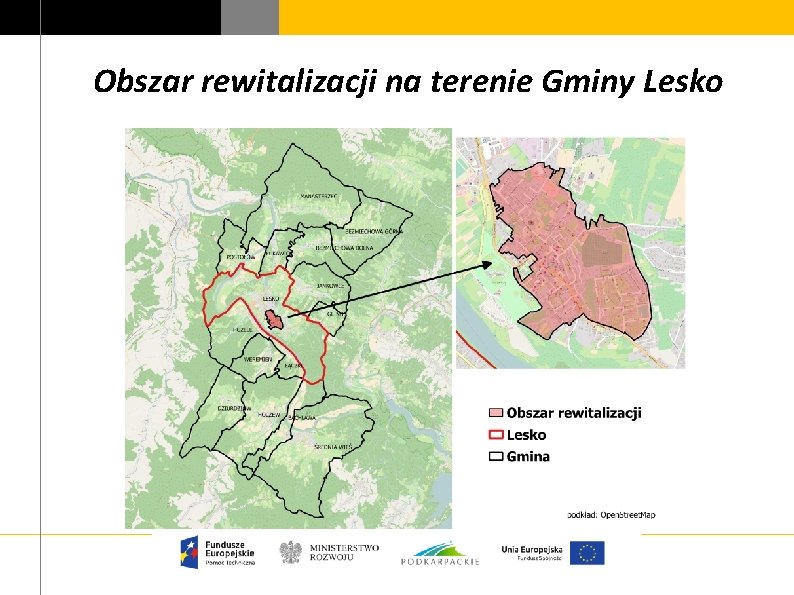 Obszar rewitalizacji na terenie Gminy Lesko 