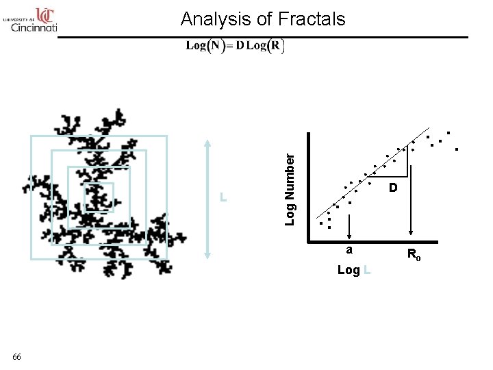 L Log Number Analysis of Fractals D a Log L 66 Ro 
