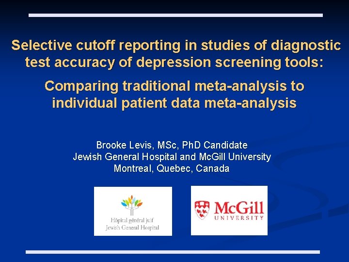 Selective cutoff reporting in studies of diagnostic test accuracy of depression screening tools: Comparing