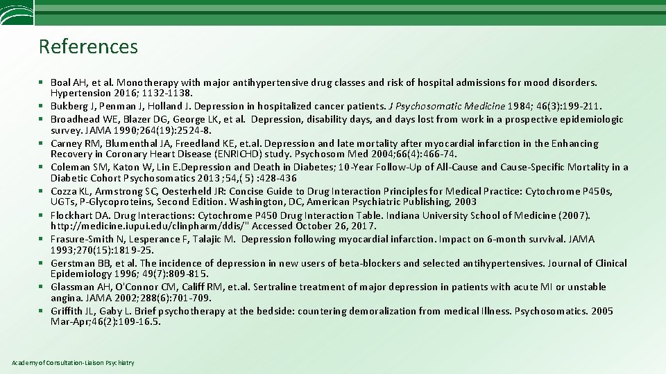 References § Boal AH, et al. Monotherapy with major antihypertensive drug classes and risk