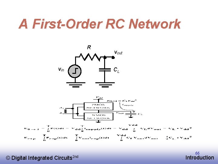A First-Order RC Network R vin © EE 141 Digital Integrated Circuits 2 nd