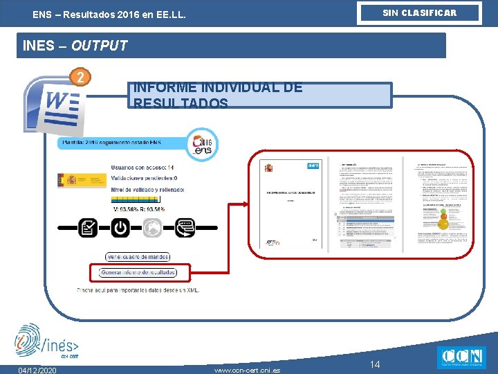 SIN CLASIFICAR ENS – Resultados 2016 en EE. LL. INES – OUTPUT 2 04/12/2020