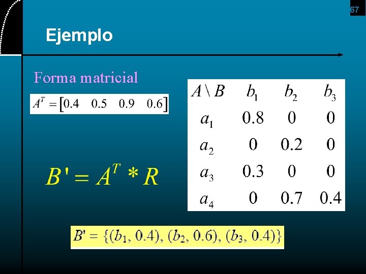 67 Ejemplo Forma matricial 