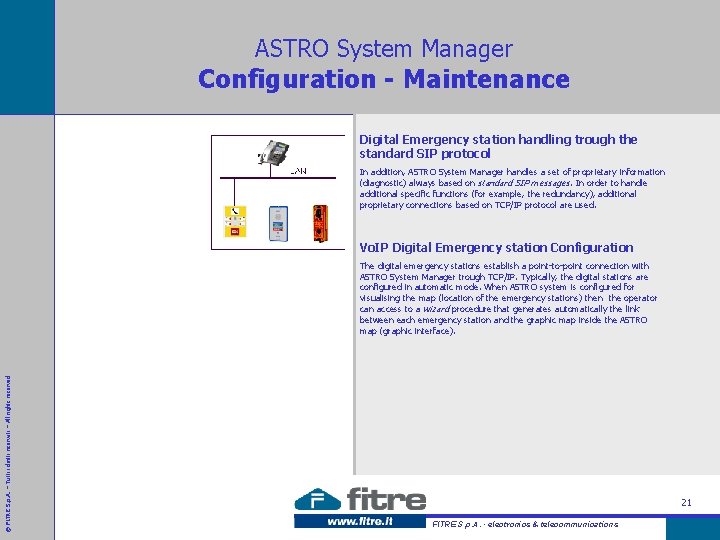 ASTRO System Manager Configuration - Maintenance Digital Emergency station handling trough the standard SIP