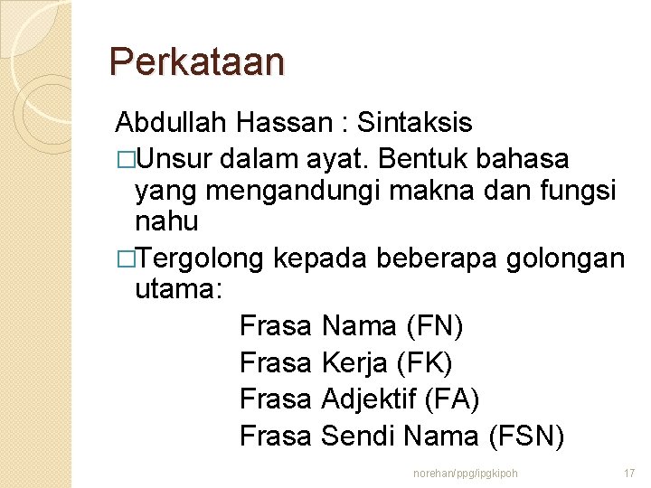 Program Pensiswazahan Guru Ppg Bmm 3110 Sintaksis Interaksi