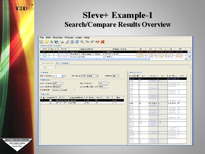 SIeve+ Example-1 Search/Compare Results Overview 