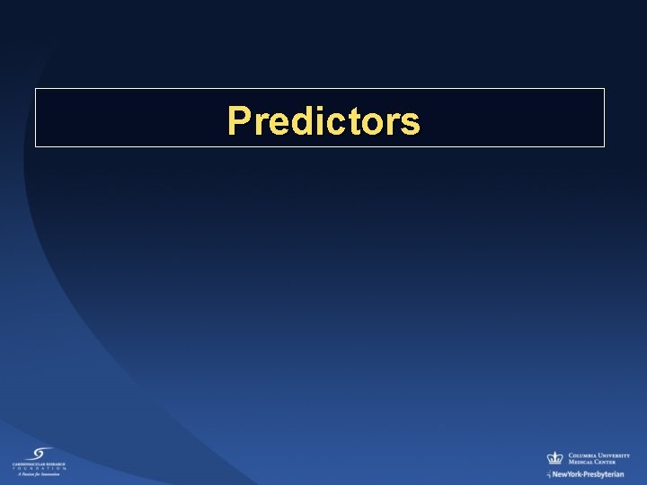 Predictors 
