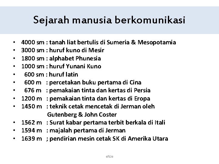 Sejarah manusia berkomunikasi 4000 sm : tanah liat bertulis di Sumeria & Mesopotamia 3000