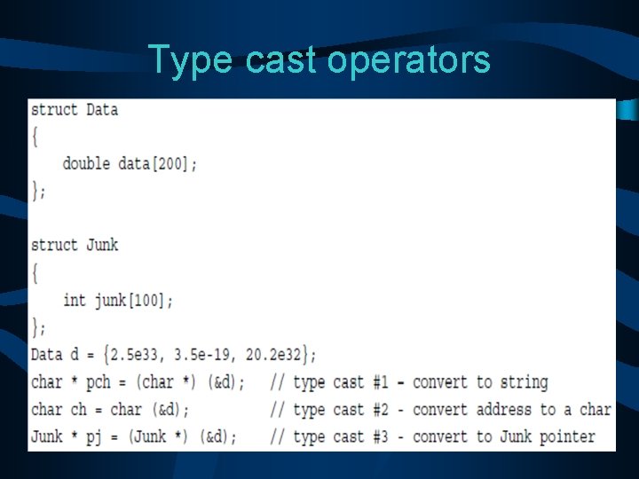 Type cast operators 