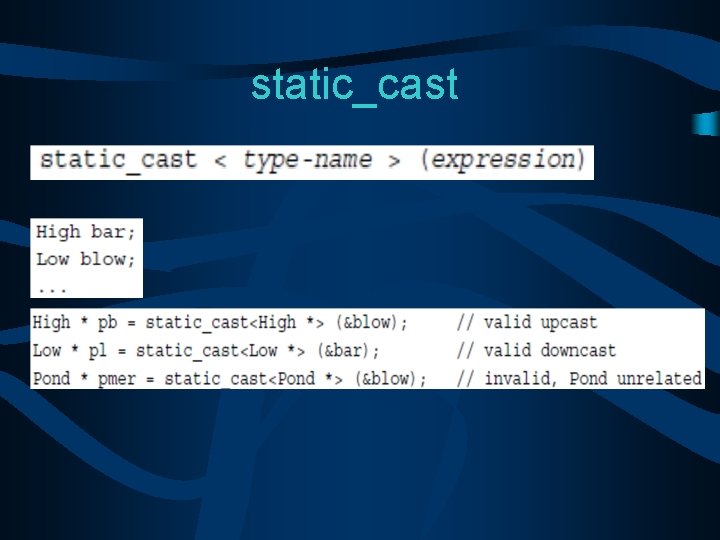 static_cast 