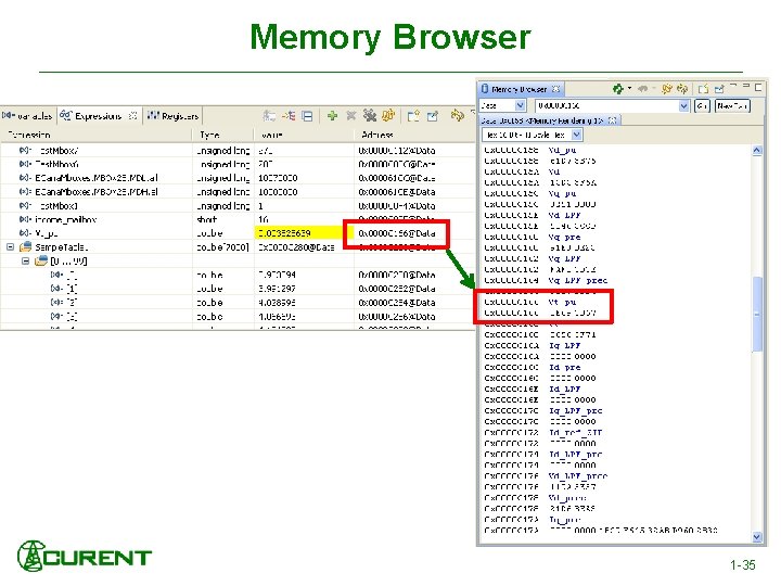 Memory Browser 1 -35 