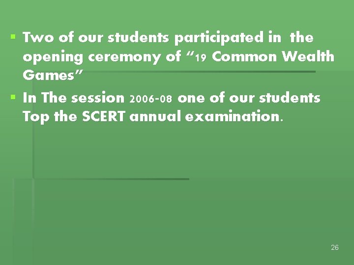 § Two of our students participated in the opening ceremony of “ 19 Common
