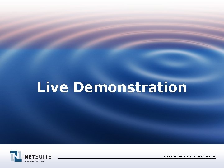 Live Demonstration © Copyright Net. Suite Inc. , All Rights Reserved. 