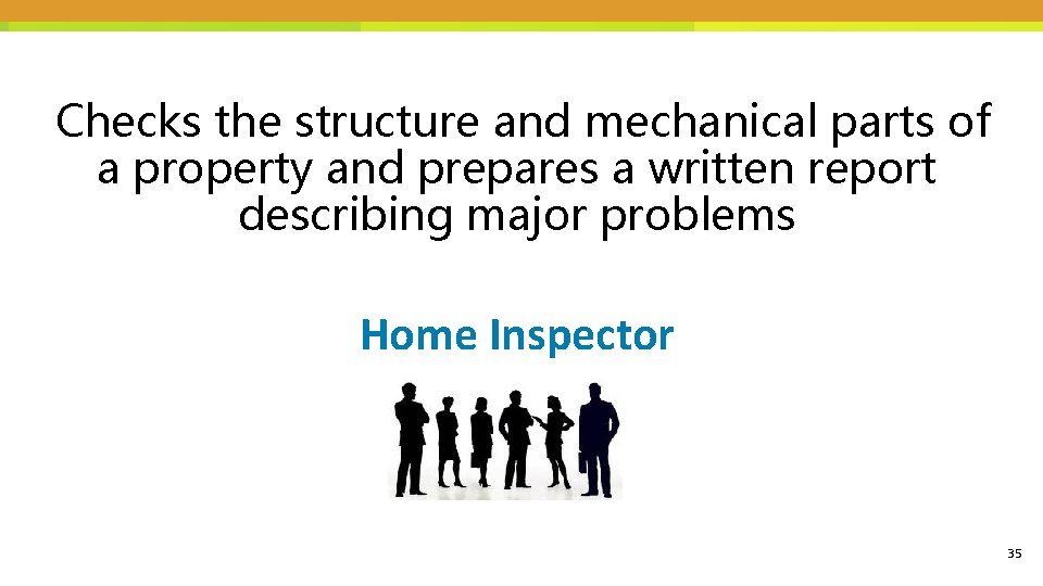  Checks the structure and mechanical parts of a property and prepares a written