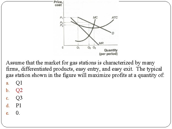 Assume that the market for gas stations is characterized by many firms, differentiated products, Assume that the market for gas stations is characterized by many firms, differentiated products,