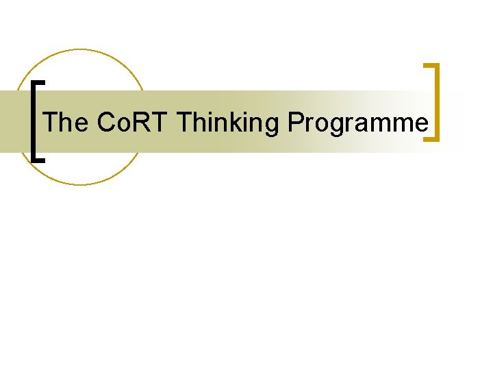 The Co. RT Thinking Programme 