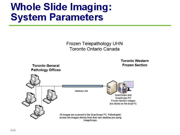 Whole Slide Imaging: System Parameters © 2011 College of American Pathologists. All rights reserved.