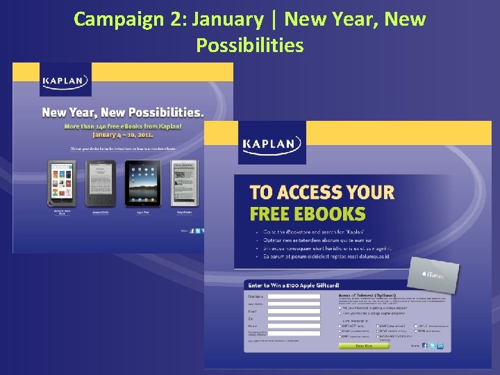 Campaign 2: January | New Year, New Possibilities Campaign 2: January | New Year, New Possibilities