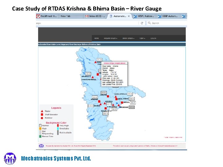 Case Study of RTDAS Krishna & Bhima Basin – River Gauge Mechatronics Systems Pvt.