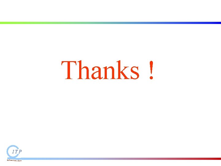 Thanks ! Thanks !