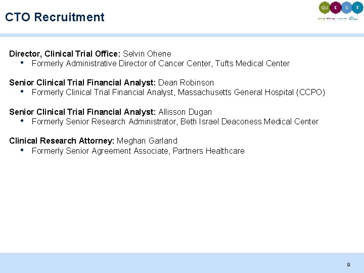 CTO Recruitment Director, Clinical Trial Office: Selvin Ohene • Formerly Administrative Director of Cancer