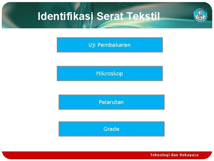 Identifikasi Serat Tekstil Uji Pembakaran Mikroskop Pelarutan Grade Teknologi dan Rekayasa 
