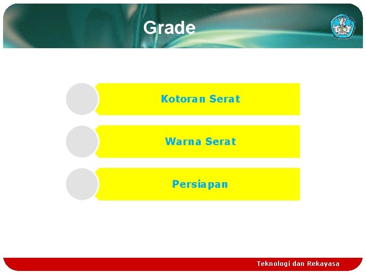 Grade Kotoran Serat Warna Serat Persiapan Teknologi dan Rekayasa 
