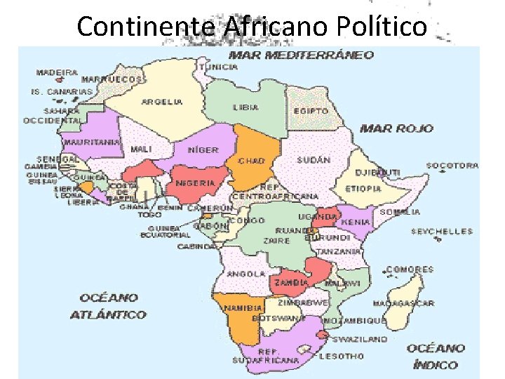 Continente Africano Político 