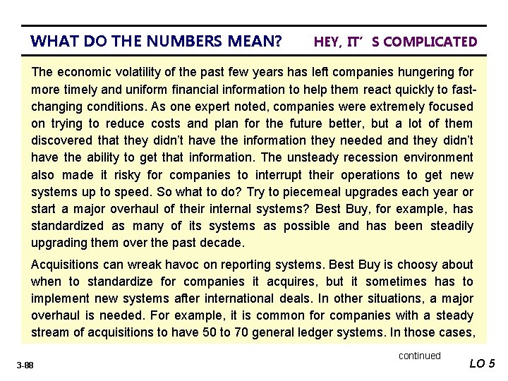 WHAT DO THE NUMBERS MEAN? WHAT’S HEY, YOUR IT’S COMPLICATED PRINCIPLE The economic volatility